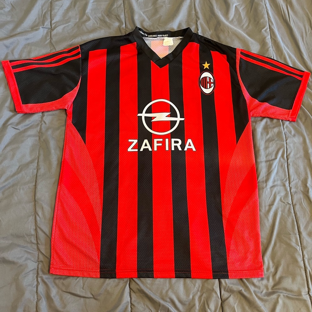 VTG Christian Vieri 32 Soccer Football Jersey Zafira AC Milan Size XL